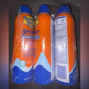 3 Pack Banana Boat Sport CoolZone SPF 50+ Sunscreen Spray 6 oz Exp 2/27